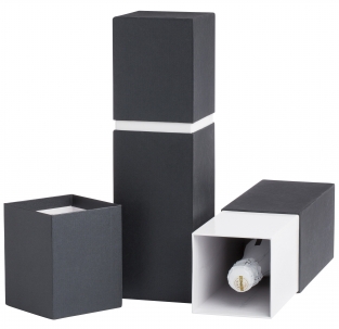 Champagne-/wijn geschenkdoos 9,2x9,2x33,4cm (BxDxH) 1-kleur